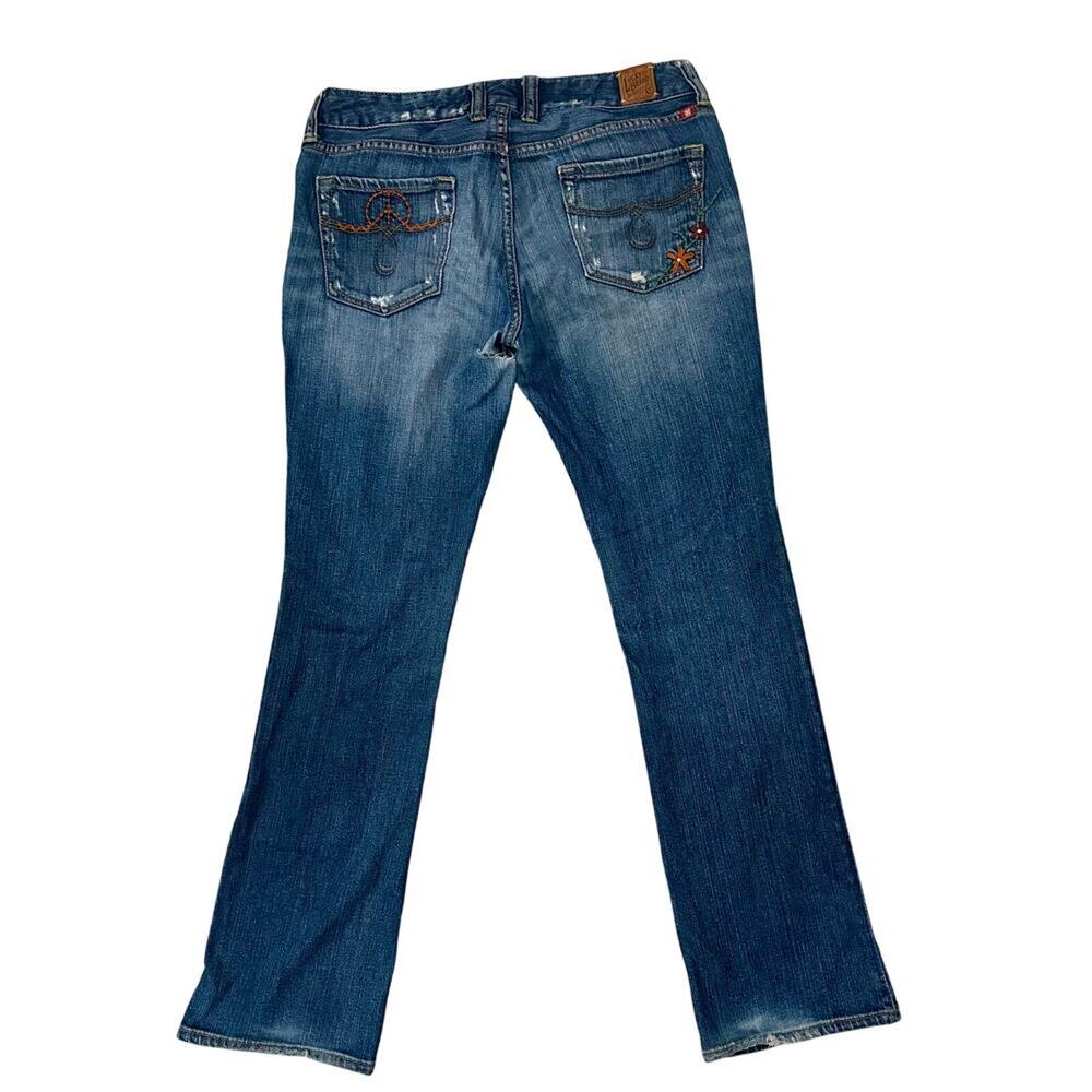 Vintage Lucky Brand Lola Bootcut Jeans 29 Embroidered Pockets Y2K Boho